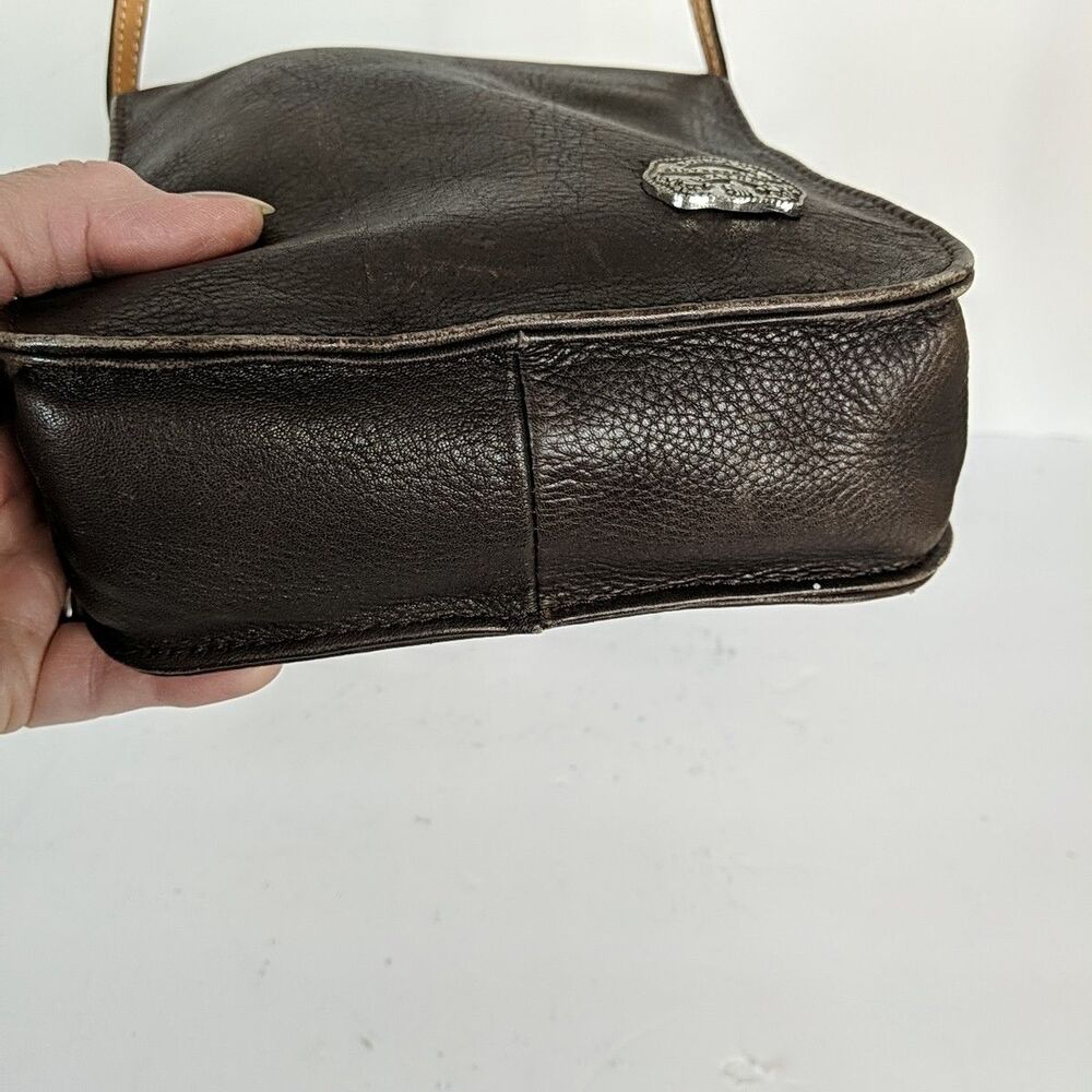 Montana Silversmith Western Brown Leather Calf Hair On Bag Crossbody Star Front - Picture 7 of 11